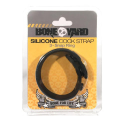 Boneyard Cock Strap en silicone Noir